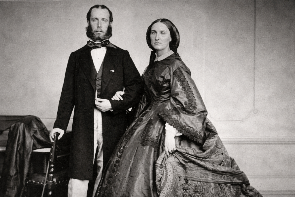 Fotografía histórica de Maximiliano de Austria y Carlota de Bélgica, emperador y emperatriz del Segundo Imperio Mexicano.
