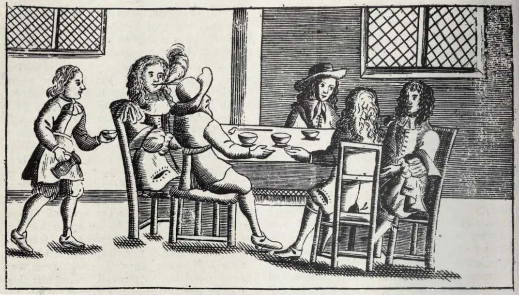 Una cafetería inglesa del siglo XVII