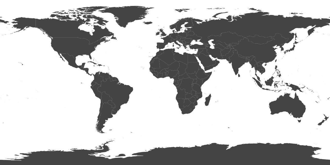 Mapa mundial actual de referencia con tres lugares seleccionables: Río de Janeiro, Tahití y Mauricio.