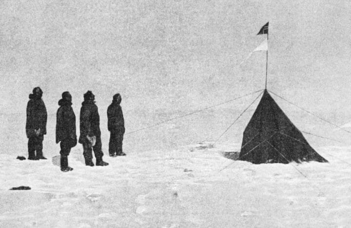 La expedición de Roald Amundsen en el Polo Sur en diciembre de 1911
