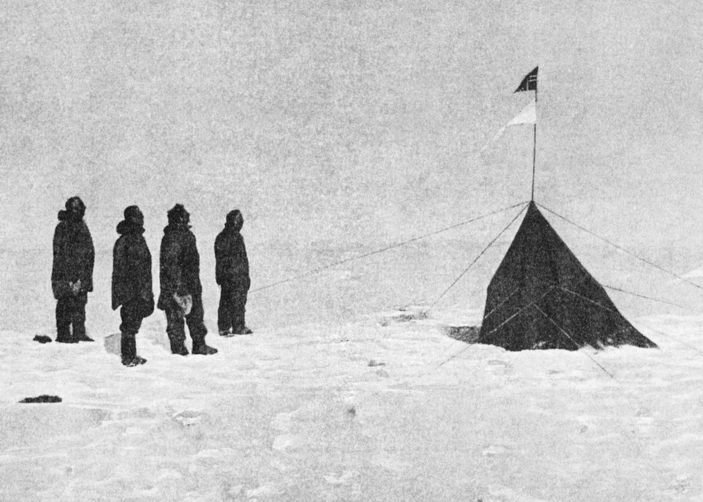 La expedición de Roald Amundsen en el Polo Sur en diciembre de 1911