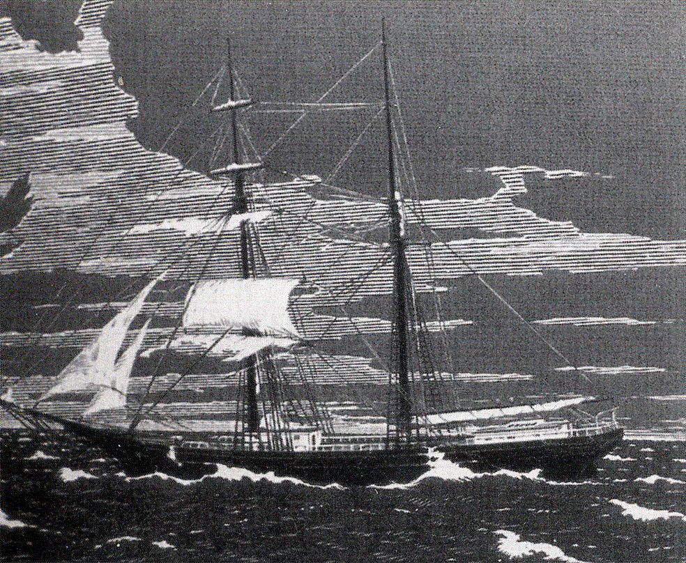 Grabado histórico del barco Mary Celeste